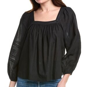 MADEWELL BLACK SQUARE NECK